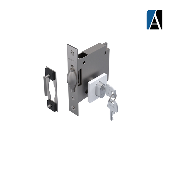 9700522 FECHADURA UDINESE GIRO 340A SQUARE COM ROLETE BCO