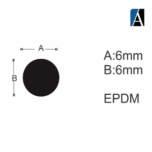 CD6MM BORRACHA CORDÃO 6,0mm (50mts) PTO